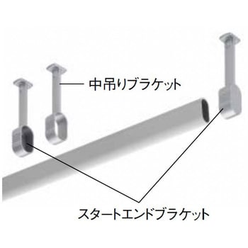 中段・枕棚セットオプションパーツ パイプハンガー(オーバルタイプ) ウッドワン 建築用パイプ 【通販モノタロウ】