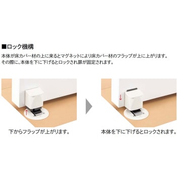 ドアストッパーマグネットタイプ ロック機構付 ウッドワン