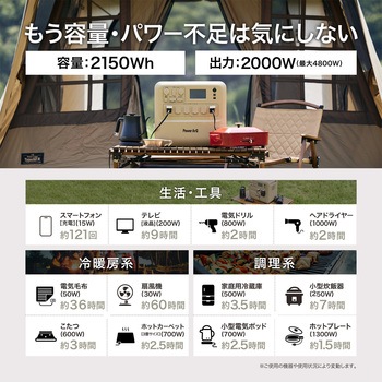 ポータブル電源 PowerArQ Max 2150Wh 蓄電池 大容量 PowerArQ