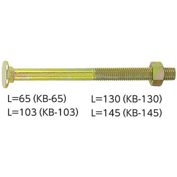 KB-130 角根平頭ボルトM12 1本 カナイ 【通販サイトMonotaRO】