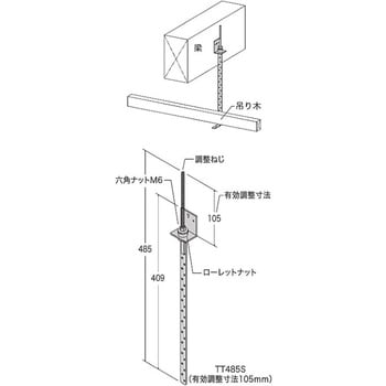 TT485S 防震天井吊り木 カナイ 1個 TT485S - 【通販モノタロウ】