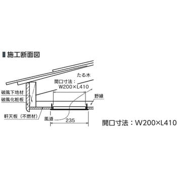 NBGLホ FD ニュービッグ軒裏換気金物L 1台 カナイ 【通販サイトMonotaRO】