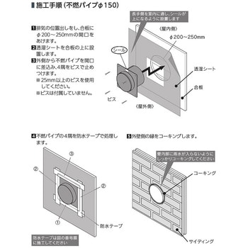 FNP100-A 不燃パイプ 1個 カナイ 【通販サイトMonotaRO】