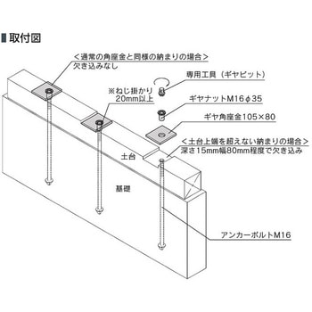 ギヤ座金 M16-105×80 カナイ
