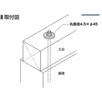 丸座金 4.5×Φ4.5 M12用 1個 カナイ 【通販モノタロウ】