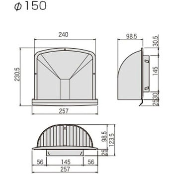 ラブリーフード ダンパー付き 温度ヒューズ120℃品 カナイ