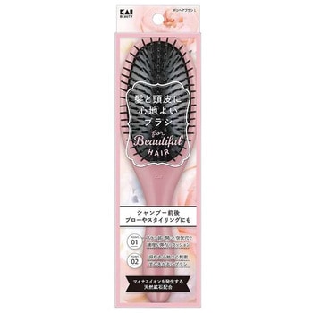 ポリヘアブラシL(髪と頭皮に心地よいブラシ) 貝印