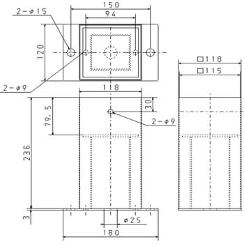 ステンレス柱脚金物 箱型 モノタロウ 柱受 【通販モノタロウ】