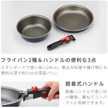 取手脱着式ダイヤコートフライパン アイメディア