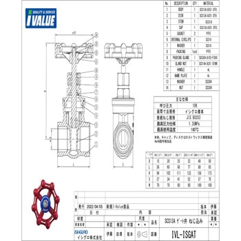 SCS13A ゲート弁 ねじ込み イシグロ
