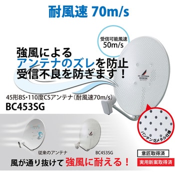 BC453SG BSアンテナ 【2K 4K 8K 対応】 45cm形 BS 110度CSアンテナ