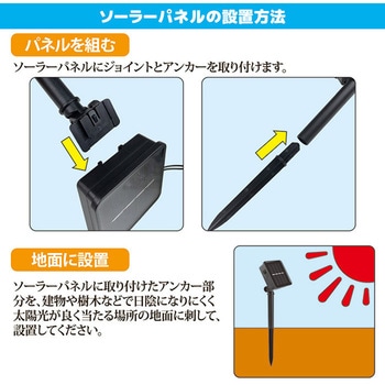 ソーラーLEDストリングライト 50球 後藤