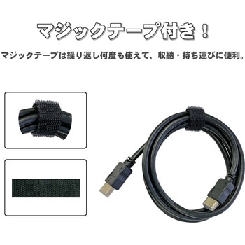 マジックテープ付き HDMI ケーブル Vodaview