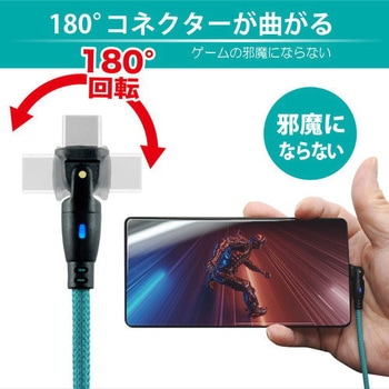 180°回転コネクタPD100Wケーブル 1m JTT