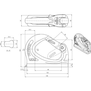 UKN-3 溶接フック 1個 マーテック 【通販サイトMonotaRO】