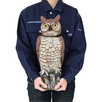 鳥追い首振りフクロウ 福農産業