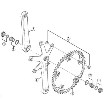 SHIMANO シマノ アルミ鍛造トラック用チェーンリング 46T