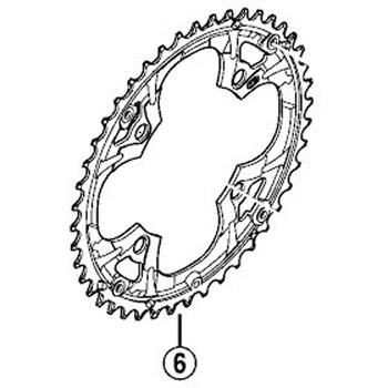 チェーンリング 44T(ブラック) SHIMANO(シマノ)