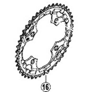 FC-M590 トリプル/9スピード チェーンリング 48T (ブラック) FC-M590-S / 48-36-26T 用 SHIMANO(シマノ)