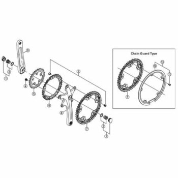 チェーンガード固定ボルト(ブラック/5個) SHIMANO(シマノ)