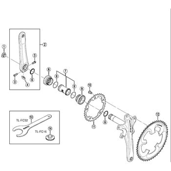 Y1KY08000 クランク取付ボルト(Aタイプ：8.5mm) 1個 SHIMANO