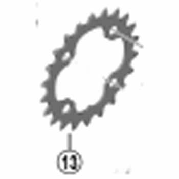 FC-M591/M590 トリプル/9スピード チェーンリング 22T (ブラック) FC-M591/M590-L / 44-32-24T 用 SHIMANO(シマノ)