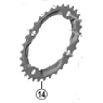 FC-M591/M590 トリプル/9スピード チェーンリング 32T (ブラック) FC-M591/M590-L / 44-32-24T 用 SHIMANO(シマノ)