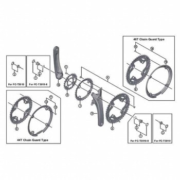 チェーンリング 22T(ブラック) & チェーンプロテクター SHIMANO(シマノ)