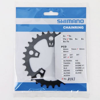 Y1MU30010 チェーンリング 30T-D(ブラック) 1個 SHIMANO(シマノ