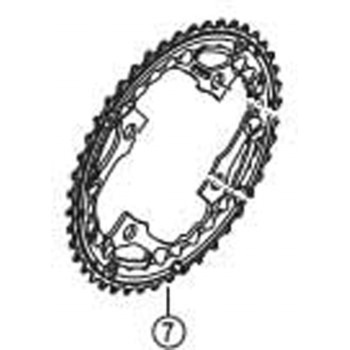 FC-T521 トリプル/10スピード チェーンリング 48T (AL / 48-36-26T 用) チェーンガード用 SHIMANO(シマノ)