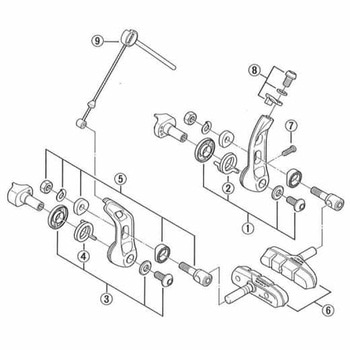 ブレーキシュー M65T 5ペア入 SHIMANO(シマノ)