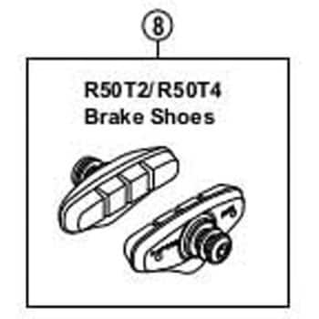 5 paia. Shimano Brake Shoe R50T2 Tiagra BR-4600 
