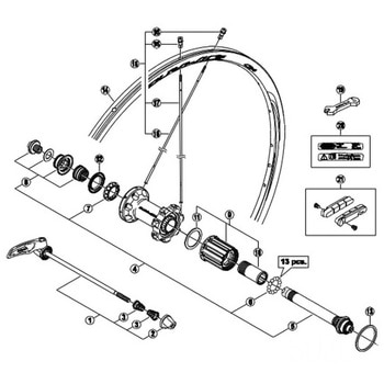 カートリッジタイプブレーキシュー用シューパッド R55C4 カーボンリム用 SHIMANO(シマノ)