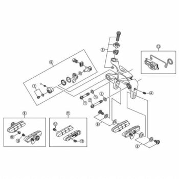 Y8L398020 カートリッジタイプシューセット R55C4 (BR-9010) DURA-ACE