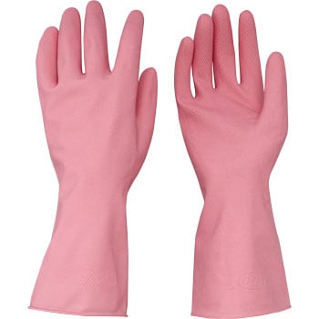 やわらかフィット 天然ゴム手袋 ピンク