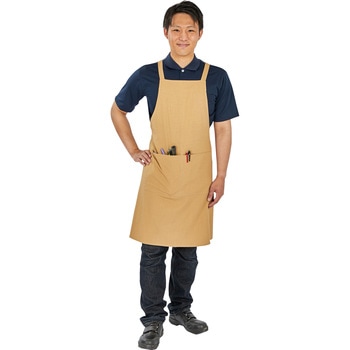 難燃ストレッチ 胸当てエプロン - TRUSCO