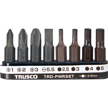 プラス・マイナス・六角レンチ(ホルダー付)セット8本組 TRUSCO