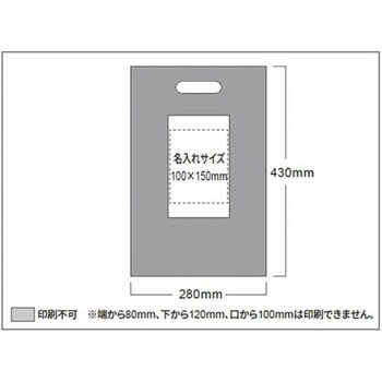 【名入れ】不織布小判抜きマチ付バッグ 三和