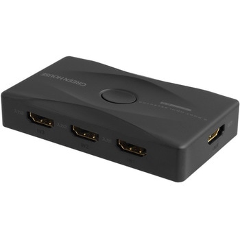 4K対応3ポート HDMI2.0セレクタ HDCP2.2 ブラック グリーンハウス