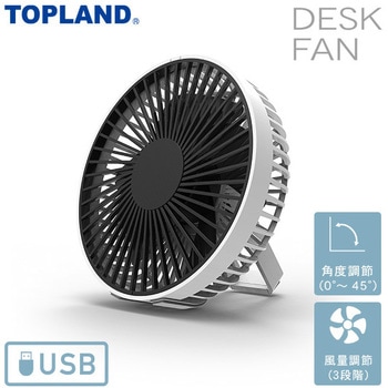 USB パワフルデスクFAN TOPLAND