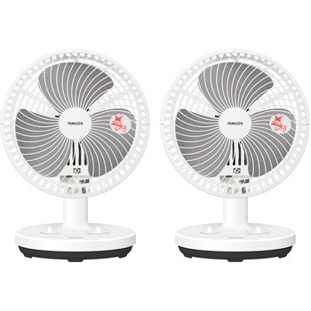 YDT-F186(WB)×2 卓上扇風機 風量2段階/首振り/切タイマー 1セット(2台  