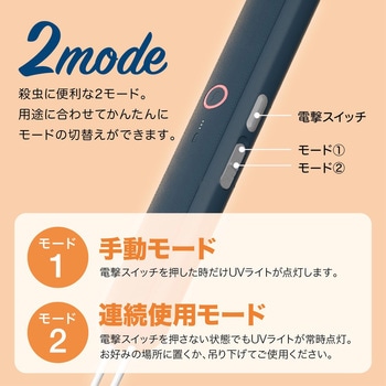 折りたたみ式電撃殺虫ラケット USB充電タイプ トライメイト
