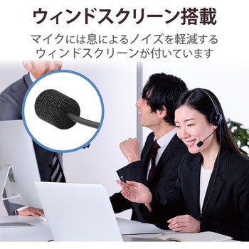 ヘッドホン ヘッドセット マイク付き 有線 USB接続 両耳オーバーヘッドタイプ ミュートスイッチ付き 無指向性 ノイズリダクション ステレオ テレワーク WEB会議 オンライン授業 ブラック エレコム