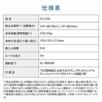 CV-S700(A) サイクロン掃除機 日立 集塵容量0.4L - 【通販モノタロウ】