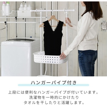 ランドリーバスケット ハンガーラック付き JEJアステージ