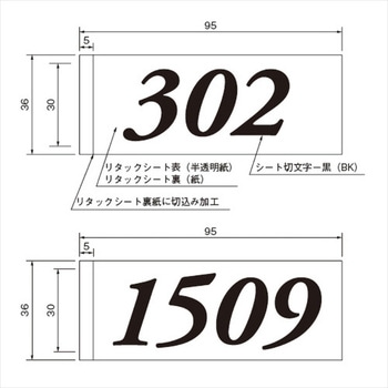 ナンバーシール F30BK ACE(エース)