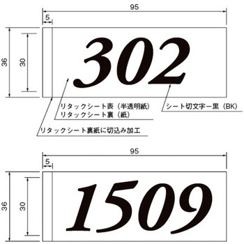 ナンバーシール F30BK ACE(エース)
