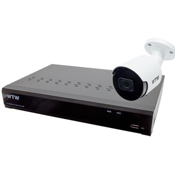 最高級 4K 800万画素POE 4ch 防犯カメラ用NVR 2TB搭載 と 屋外対応赤外線監視カメラ セット 塚本無線