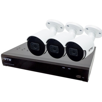 最高級 4K 800万画素POE 4ch 防犯カメラ用NVR 2TB搭載 と 屋外対応赤外線監視カメラ セット 塚本無線