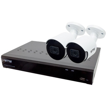 最高級 4K 800万画素POE 8ch 防犯カメラ用NVR 2TB搭載 と 屋外対応赤外線監視カメラ セット 塚本無線